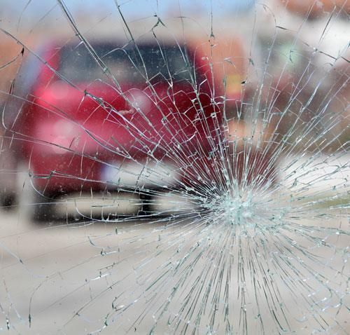 cracked windshield